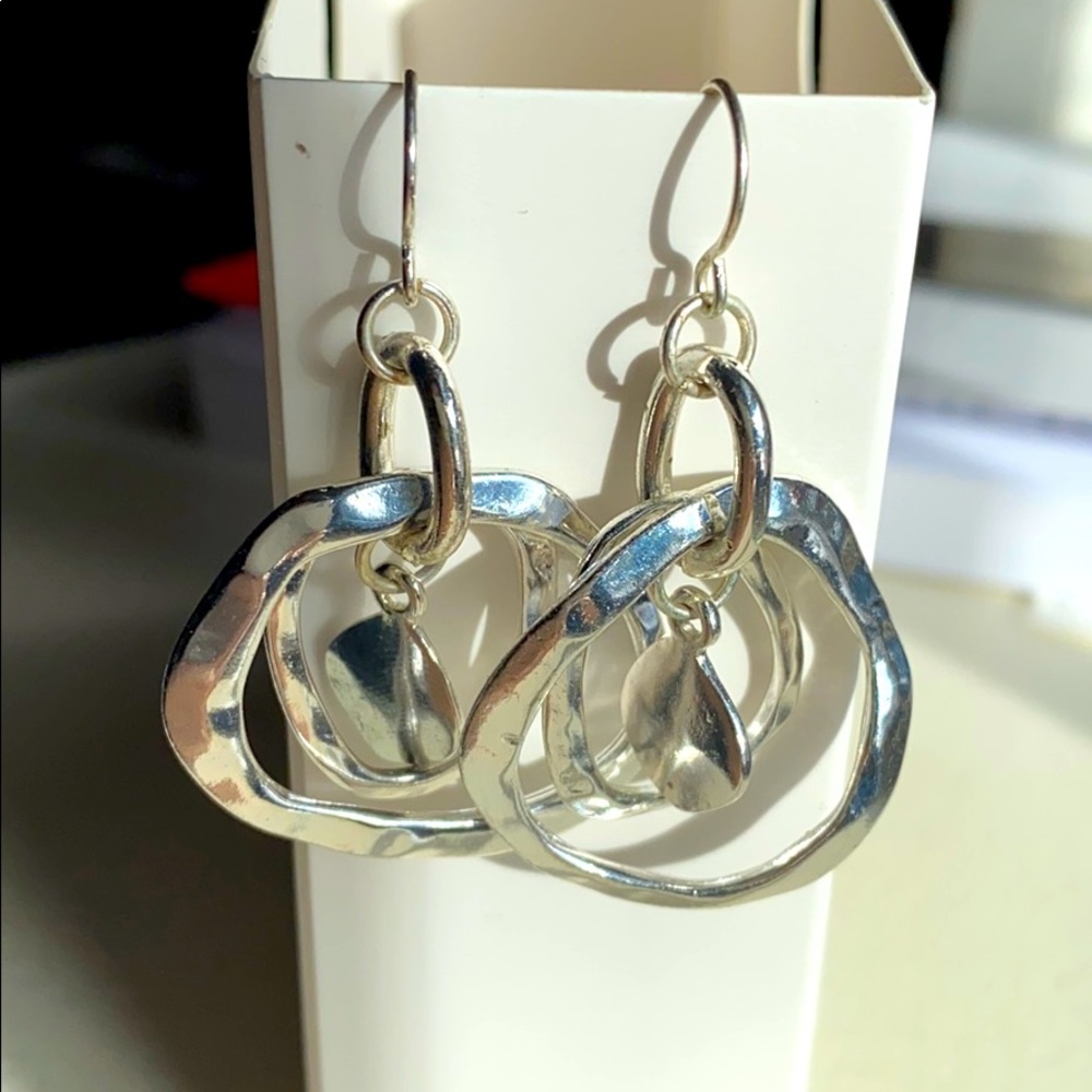 Silver artsy earrings